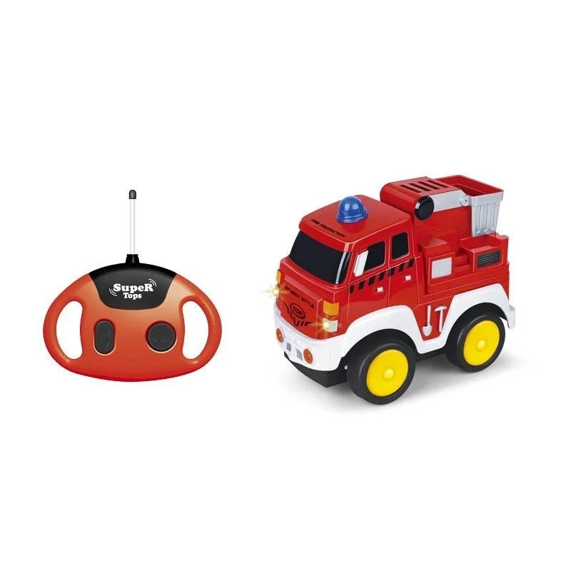 extraño mármol Franco Coche de Bomberos Radio Control con Música
