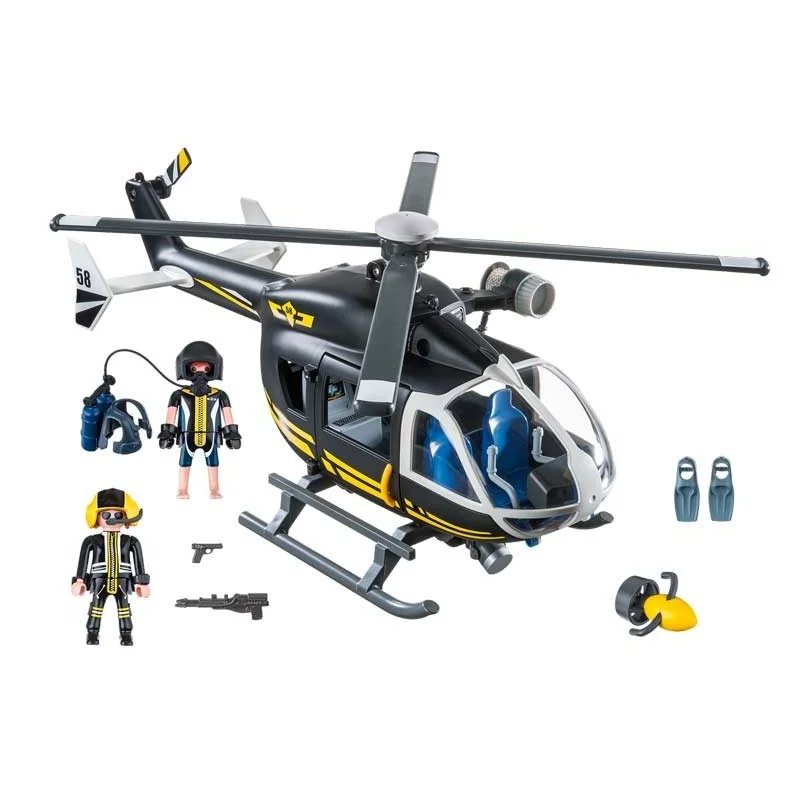 helicóptero de policía de playmobil