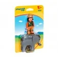 Playmobil 123 Cuidadora con Elefante
