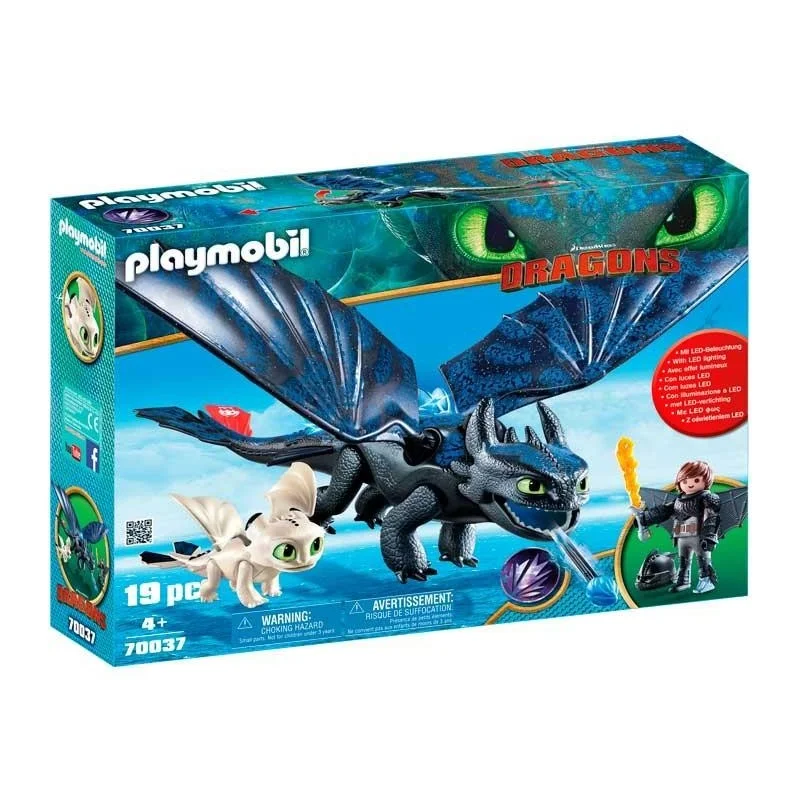 Playmobil Dragons Hipo y Desdentao con Bebé Dragón