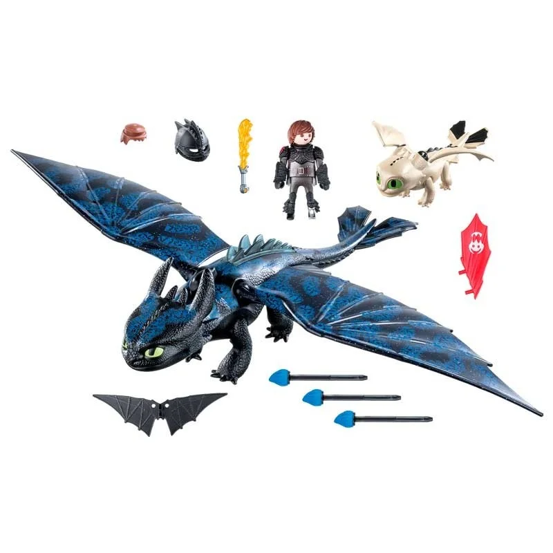 Playmobil Dragons Hipo y Desdentao con Bebé Dragón