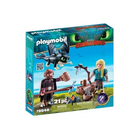 Playmobil Dragons Hipo y Astrid con Bebé Dragón