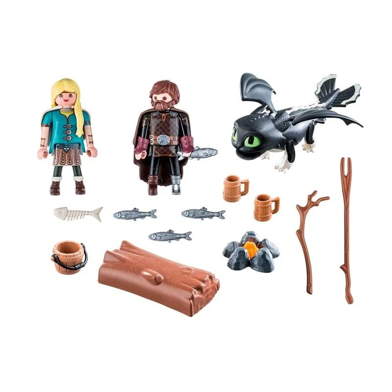 Playmobil Dragons Hipo y Astrid con Beb Drag n
