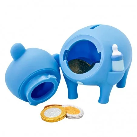 Hucha Cerdito Bebé Azul