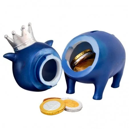 Hucha Cerdito Azul Diamante