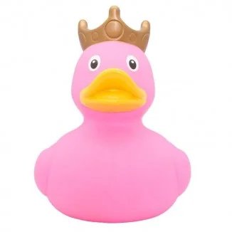 Pato Rosa con Corona 25cm