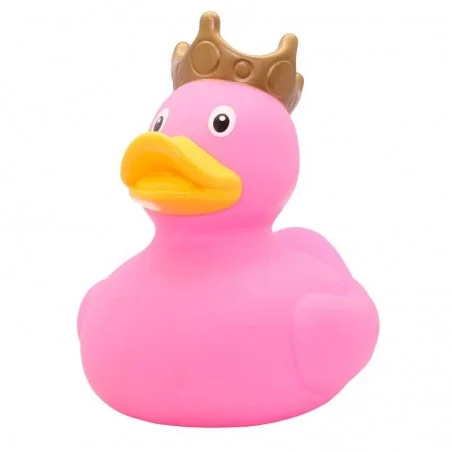 Pato Rosa con Corona 25cm