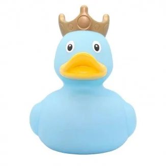 Pato Azul con Corona 25cm