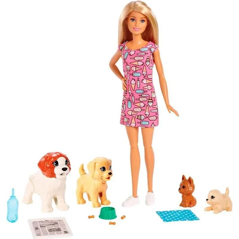 barbie con perritos que nacen