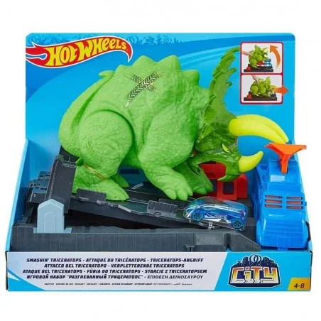 Hot Wheels City Ataque del Triceratops