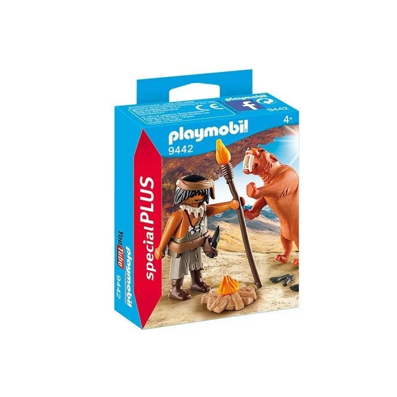 Playmobil Neandertal con Tigre Dientes de Sable