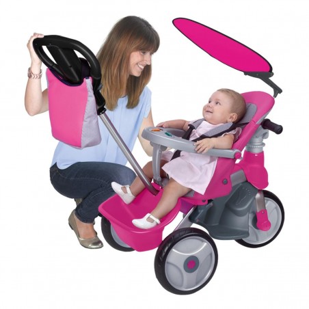 Triciclo para Bebés Evolutivo Rosa