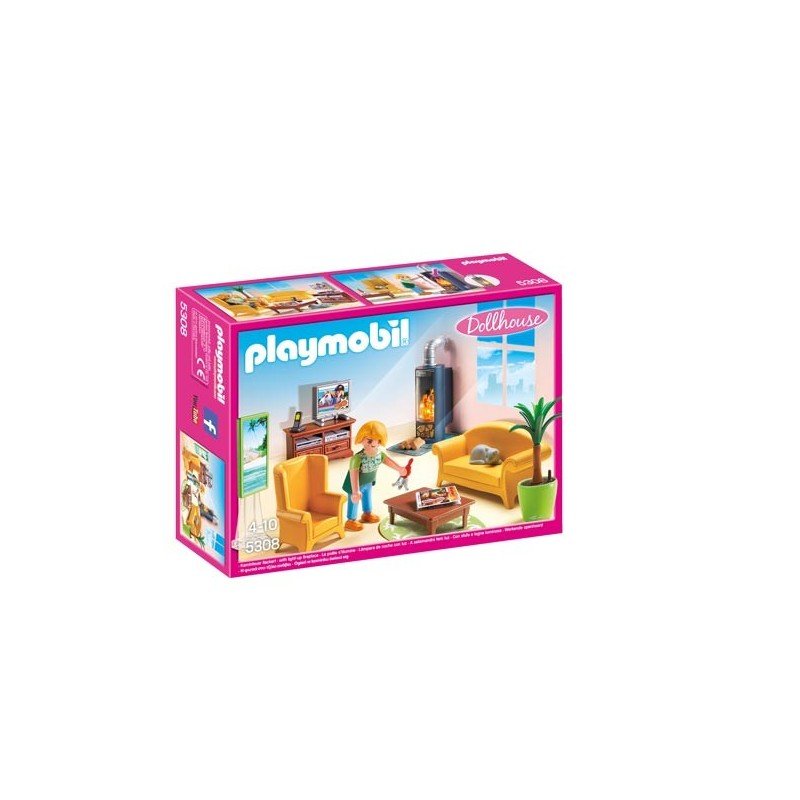Sala de Estar con Fuego Playmobil