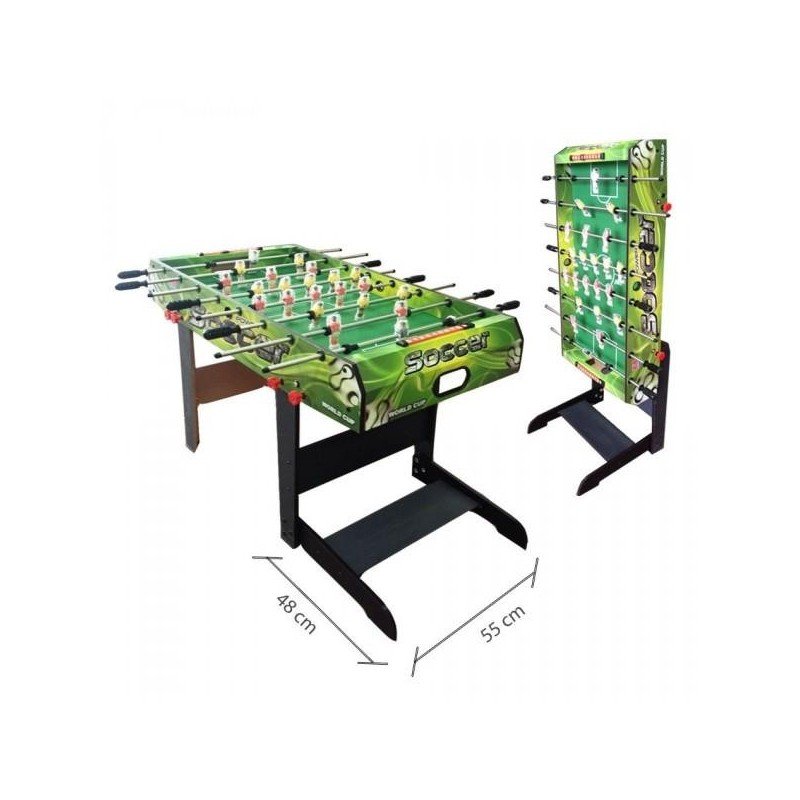 Futbolín madera plegable