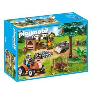 Leñador con Tractor Playmobil