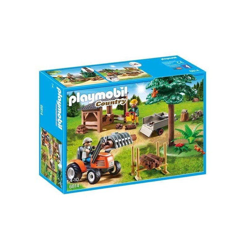 Leñador con Tractor Playmobil