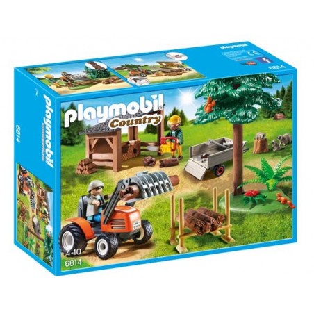 Leñador con Tractor Playmobil