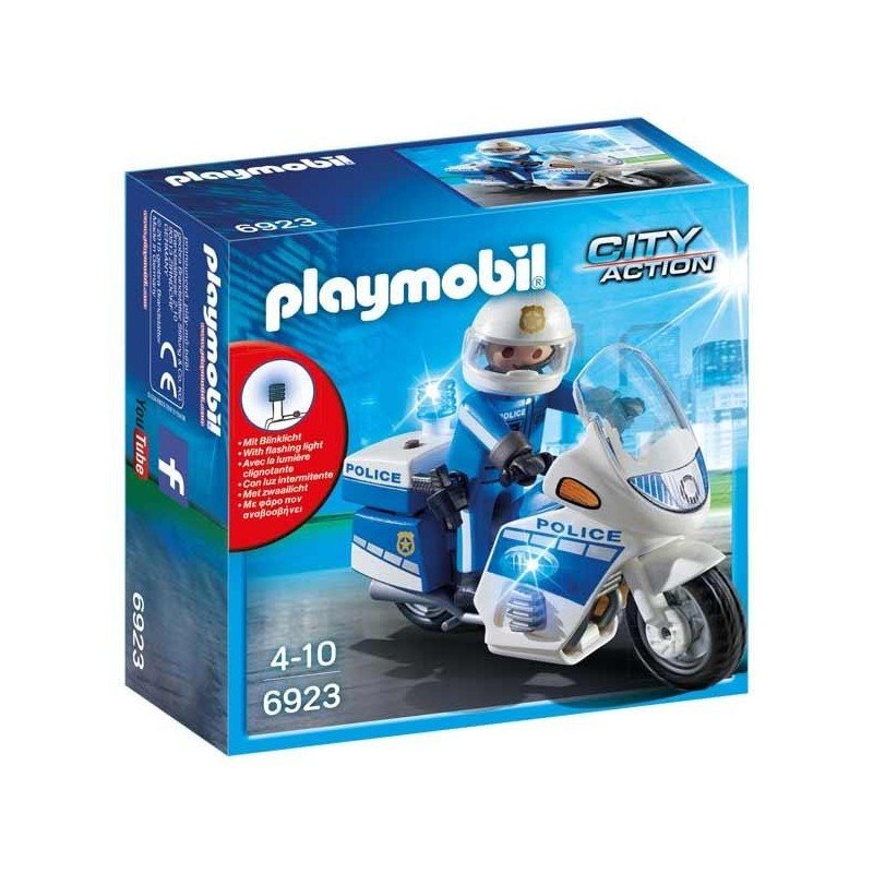 Moto Policía con LED Playmobil