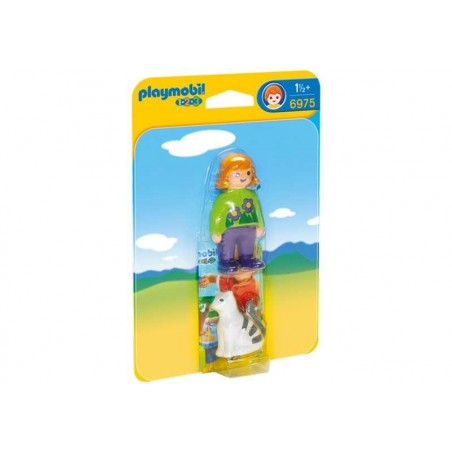 Playmobil 1.2.3 Mujer con Gato