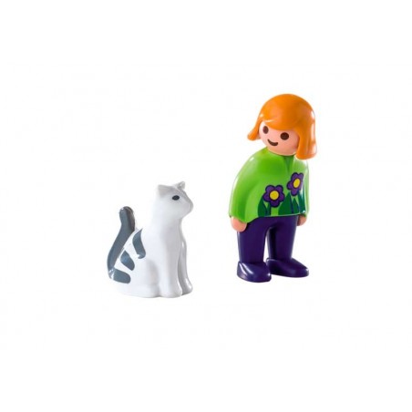 Playmobil 1.2.3 Mujer con Gato