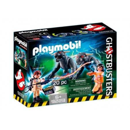 Playmobil Ghostbuster Venkman, Dana y Perros Gozer