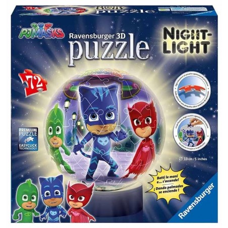 Pj Mask Puzzle Ball 3D Lámpara