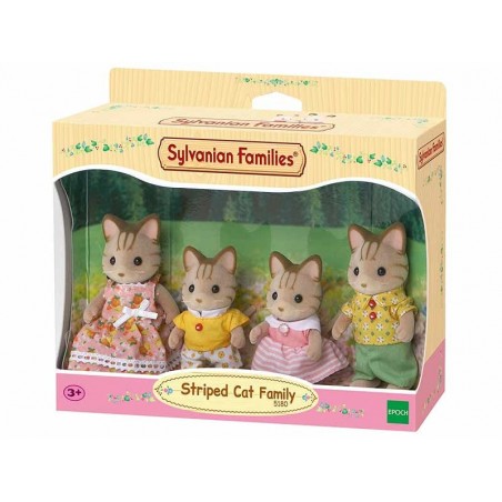 Sylvanian Families Familia Gatos Rayas