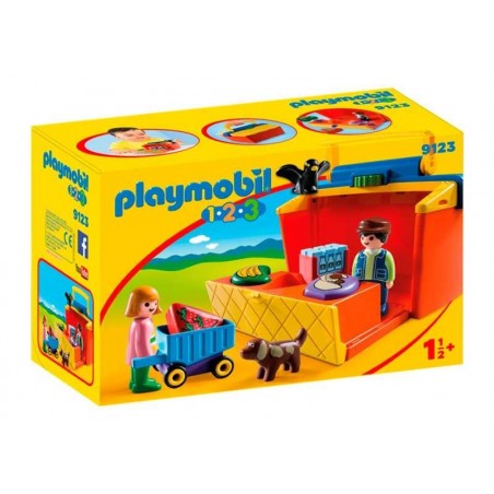 Playmobil 1.2.3 Mercado Maletín