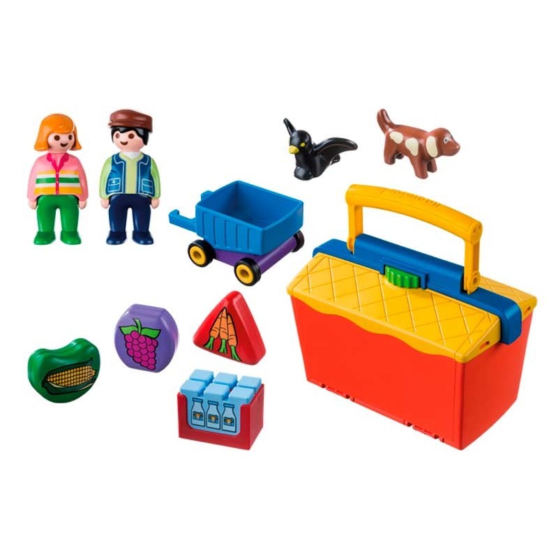 Playmobil 1-2-3 - Mallette de marché — Juguetesland