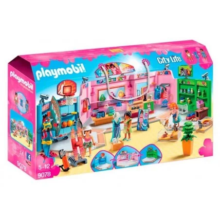 Playmobil City Life Paseo Comercial con 3 Tiendas