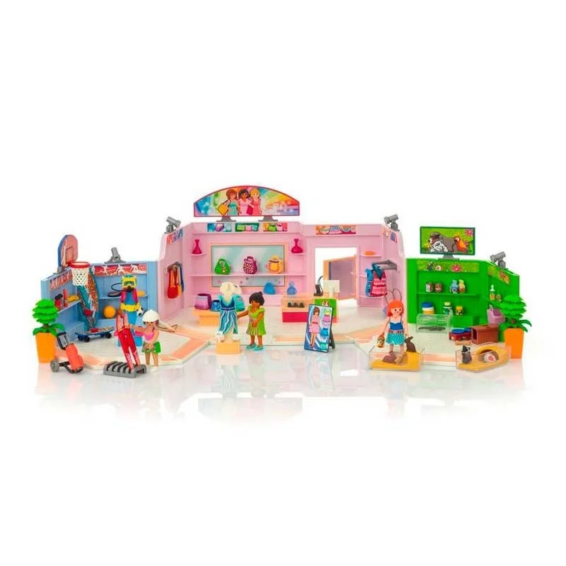 Playmobil City Life Paseo Comercial con 3 Tiendas