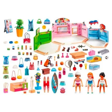 Playmobil City Life Paseo Comercial con 3 Tiendas