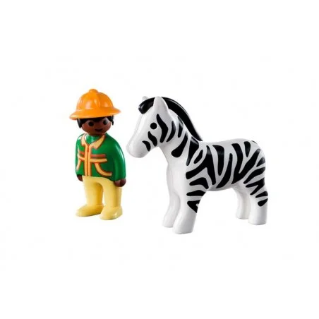 Playmobil 1.2.3 Hombre con Cebra