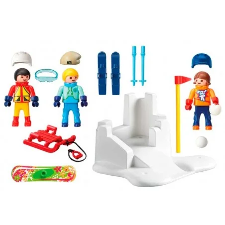 Playmobil Family Fun Lucha de Bolas de Nieve