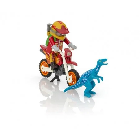 Playmobil Moto Con Velociraptor