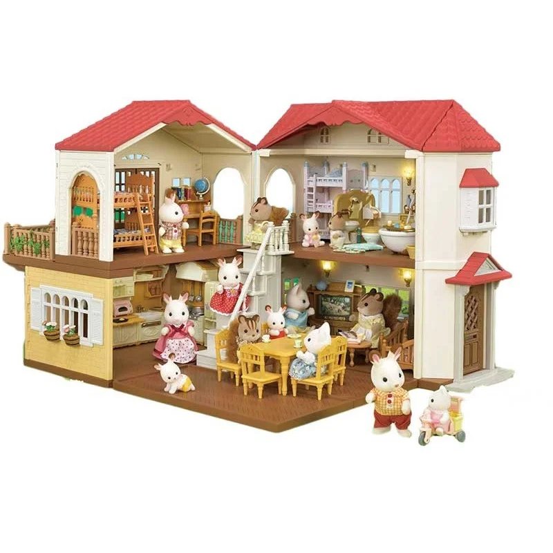 sylvanian families casa con luces