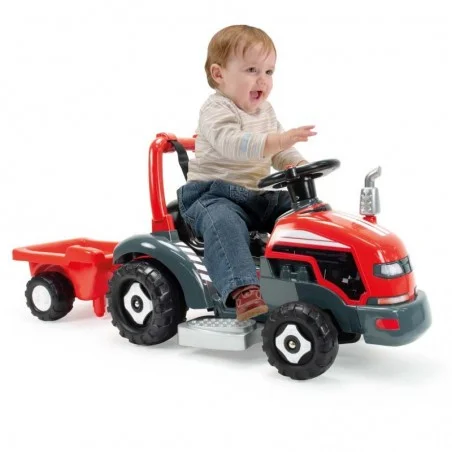 Tractor de batería 6V con remolque