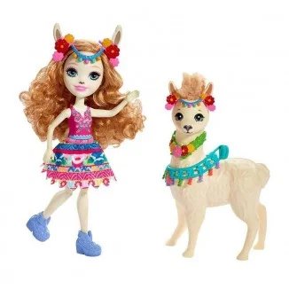 Muñeca Echantimals Lluella Llama y Fleecy