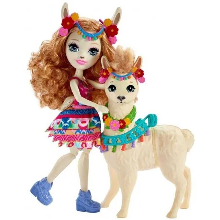 Muñeca Echantimals Lluella Llama y Fleecy