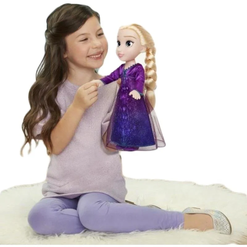 muñeca elsa con microfono