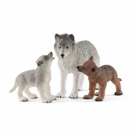 Schleich Wild Life Mamá loba con cachorros