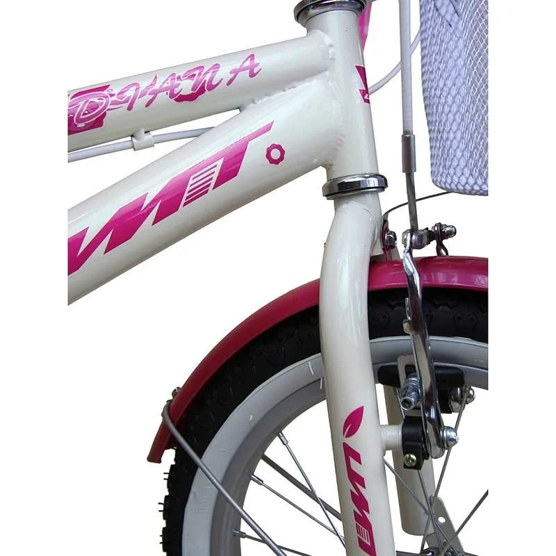 Bicicleta 16" DIANA Blanca Rosa