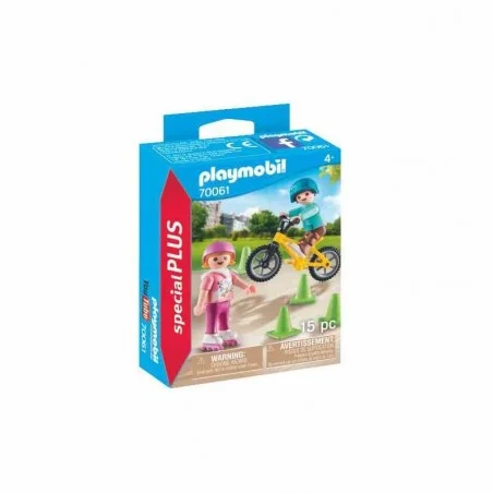Playmobil Niños con Bici y Patines