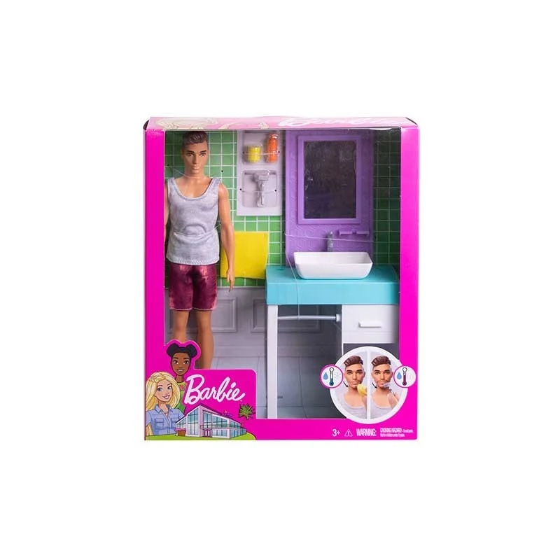 Ken y Mobiliario Lavadora Barbie