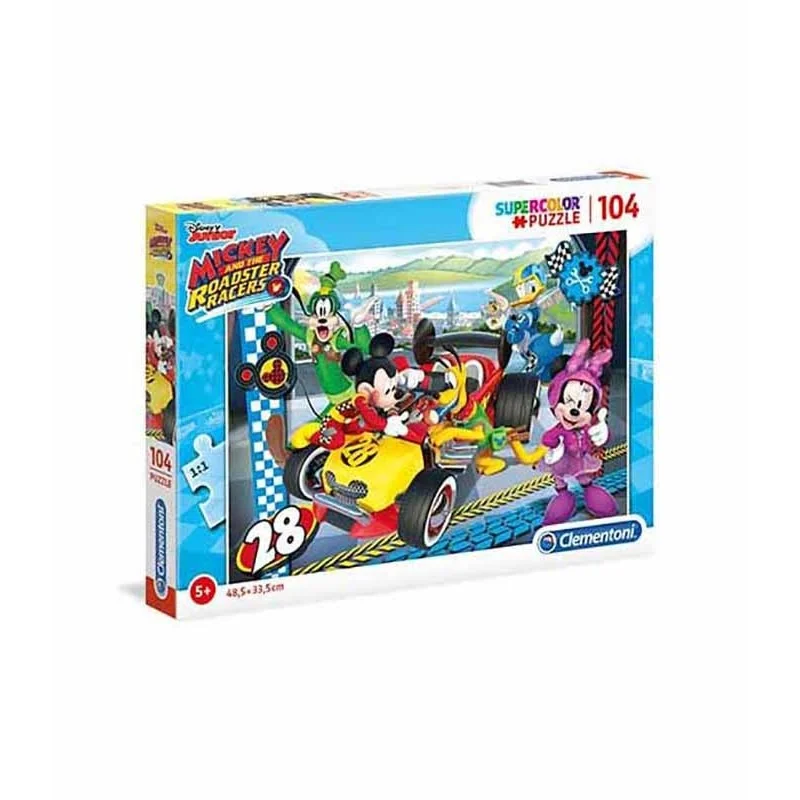 Puzzle 104 Piezas Disney Mickey y la Carrera