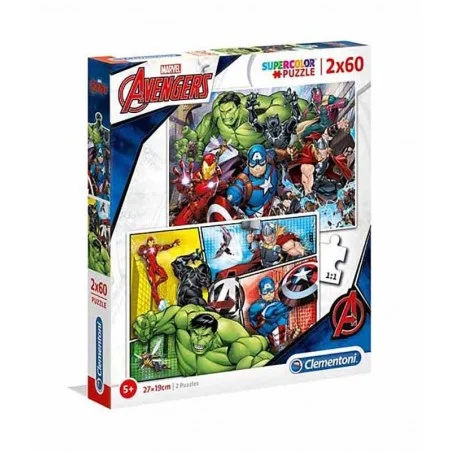 Puzzle 2x60 Piezas Marvel Avengers