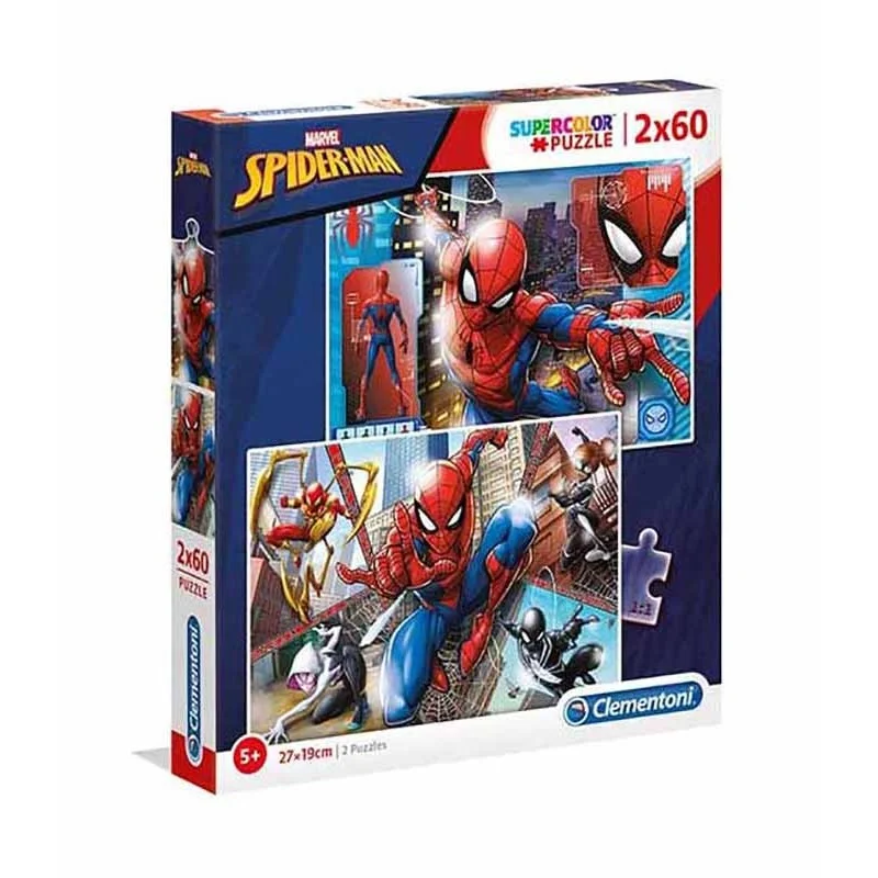 Puzzle 2x60 Piezas Marvel SpiderMan