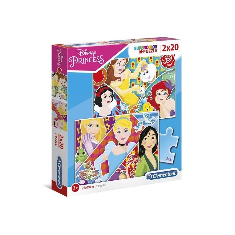 Puzzle 2x20 Piezas Princesas Disney