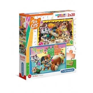 Puzzle 2x20 Piezas 44 Cats