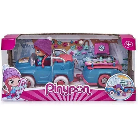 Pinypon Coche de Nieve con Remolque